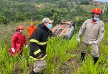 Homem morre após sair da pista e capotar veículo no início da serra entre São Gabriel e Rio Negro