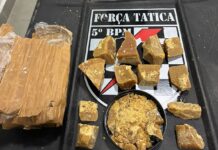 Polícia Militar apreende mais de 800 gramas de pasta base de cocaína e causa prejuízo de R$ 42 mil ao tráfico em Coxim