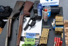 Polícia Militar apreende três armas de fogo durante atendimento de ocorrência de violência doméstica em São Gabriel do Oeste